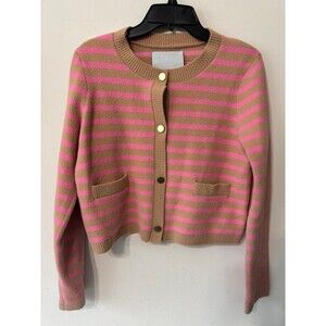 NVLT ANTHROPOLOGIE STRIPED SWEATER/JACKET small